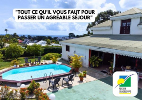 villa coloniale, vues mer caraibes